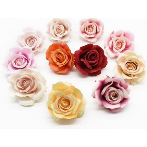 10 Pieces Artificial flower Wedding Home decoration accessorie scrapbooking Garland Brooch candy box Decorative flower Christmas