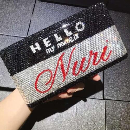 Fashion Luxury Crystal diamond dress Bags Designer rhinestone letter Clutch Bags for Ladies Purse Wedding Bridal Evening Bags