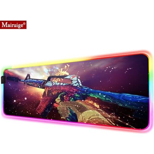 CS GO LOLled Mousepad RGB Geme Mouse Pad Xl Big Size Gamer Pc Compute Desk Mat Color Light Desktop Pad with Backlight 900x400