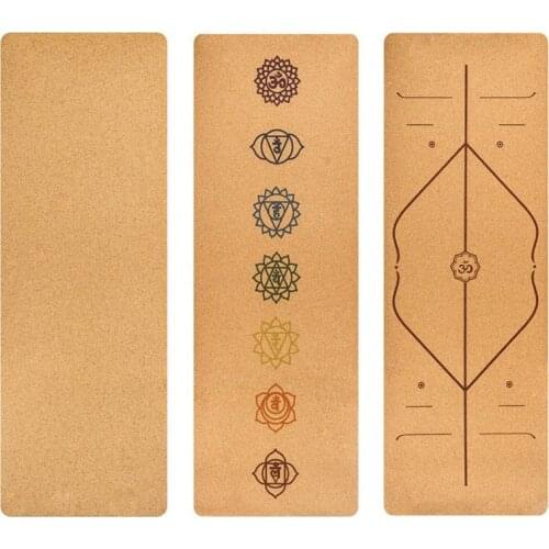 183X68cm Natural Cork TPE Yoga Mat Fitness Gym Sports Mats Pilates Exercise Pads Non-slip Yoga mats 5mm Absorb Sweat Odorless
