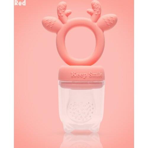 Cute Shofar Bite Teether Fresh Food Fruit Silicone Nipple Feeding Handle for Baby Kids Children Infant Teething Pacifier Bottle