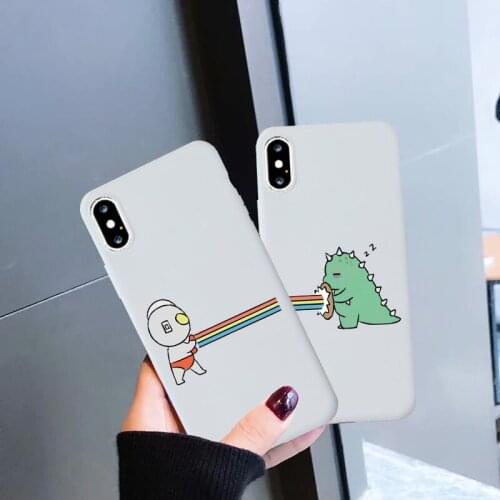 Cute Japan Cartoon Dinosaur Candy-colored Silicone Soft Shell Phone Case for IPhone 11 Pro XS Max X XR 7 8 6 6S Plus Phone Cover