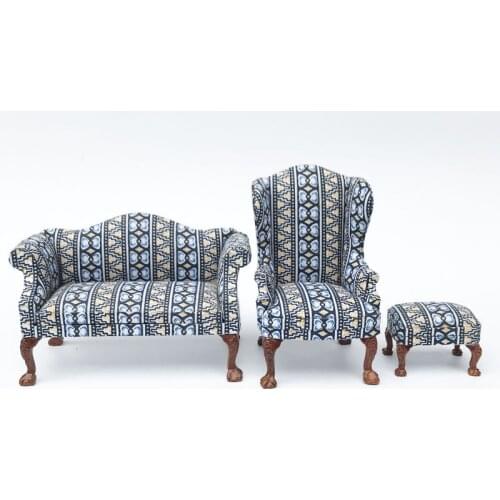 1:12 dollhouse dollhouse mini furniture model OB11 living room accessories flower cloth sofa armchair