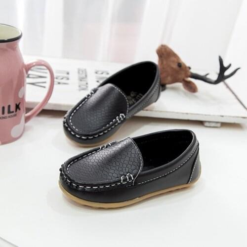 Toddler Little Kids Boys Girls Slip On Loafers Dress Flat Shoes Soft Comfortable Children Casual Shoes Pu Leather Driver Shoe