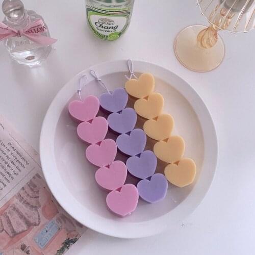 Diy Candle Making Kit Geometric Heart-shaped Scented Candle Mold Home Decorations DIY Silicone Mold Plaster Mold Resin Mould