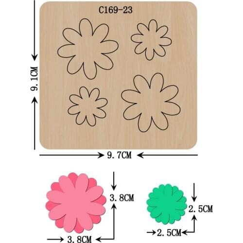 New Flower Wooden die Scrapbooking C-169-23 Cutting Dies