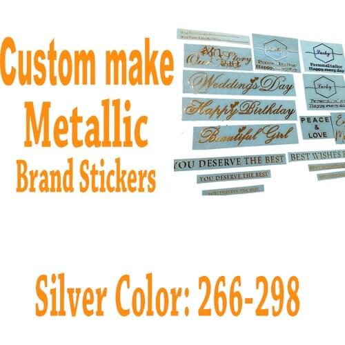 Metal brand stickers transfer Glue on patch Fashion DIY decoration