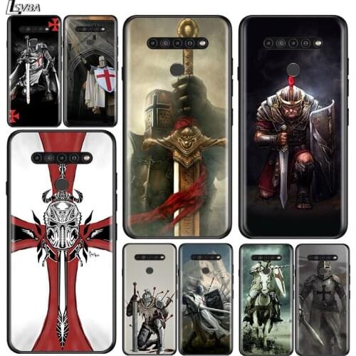 Templar Knight for LG G8 G8S G8X V30 V35 V40 V50 V60 ThinQ Q60 K40 K50 K51 K61 K71 K92 K62 Soft Black Phone Case
