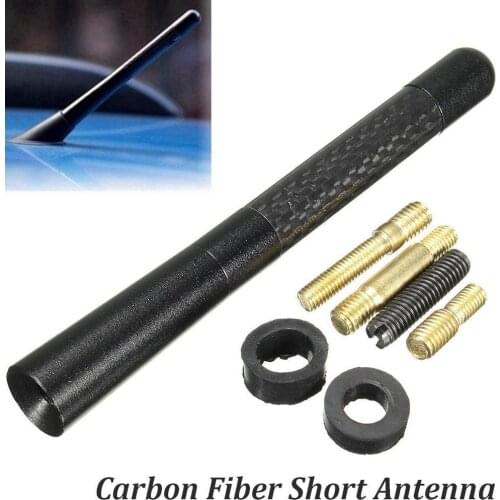12cm Universal Aluminum Carbon Fiber Car-Styling Short Antenna Radio FM Aerial Car Accessories
