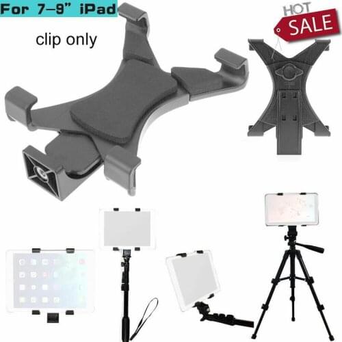 Universal Tablet Tripod Mount Clamp With 1/4"Thread For Galaxy Holder Phone Adapter Tablet /mini 2/3/4/Air/Air2 For iPad Br B9U0