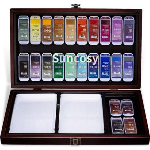 Superior 24 / 80 colors Large solid watercolor pigment special professional watercolor pigment set, For Artist Art Supplies