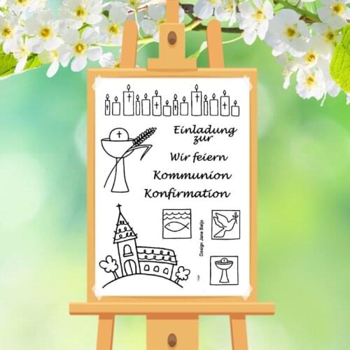 YYSD German Alphabet DIY Silicone Clear Stamp Cling Seal Scrapbook Embossing Album Decor