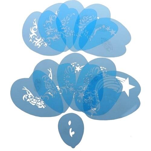 1PCS Eye Body Reusable Template Tattoo Painting Makeup Tools DIY Design Halloween Christmas Party Soft Face Paint Stencil