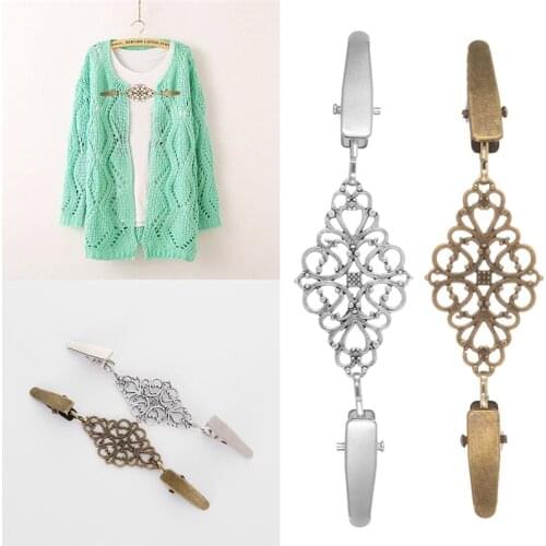 1Pcs Women Cardigan Sweater Blouse Pin Shawl Brooch Clips Shirt Collar Retro Duck Clip Winter Scarf Clasps Clothing Accessories