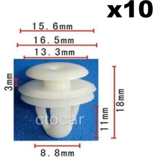 10pcs Door Trim & Garnish Panel Retainer Clip Fastener For Toyota 67771-30070 Nylon Door interior trim plate buckle