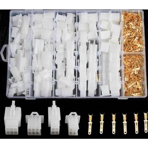 1200Pcs 2/3/4/6/9Pin 2.8 mm Practical Auto Electrical Wire Terminal Connector with Fixed Hook Male Female Terminals Housing