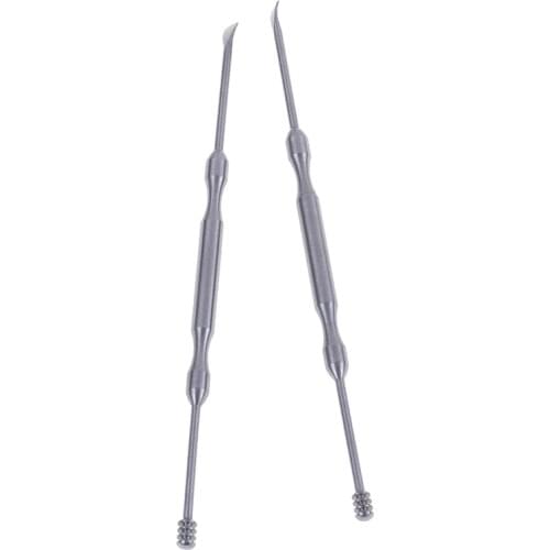 2Pcs Stainless steel earpick ear wax stick remover curette cleaner ear cleaning