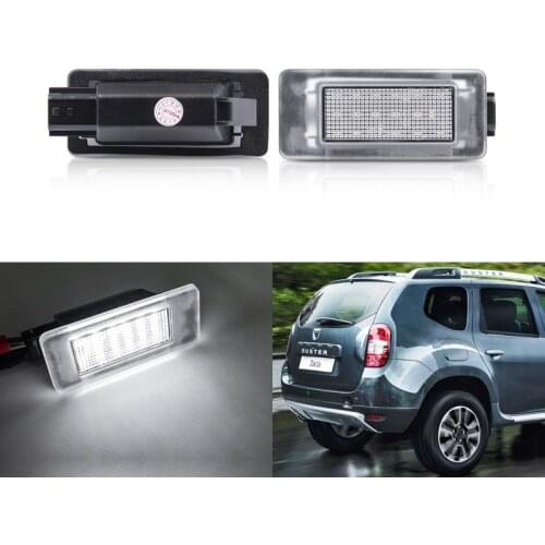 2x Fits For Renault Dacia Duster HM 2018- Error Free SMD White Led Number License Plate Lights