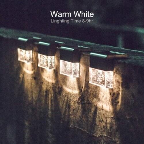 6pcs LED Solar Light Deck Light Fence Light Solar LED Light Outdoor Garden Lights Street Lamp Stair Lights Step Lights