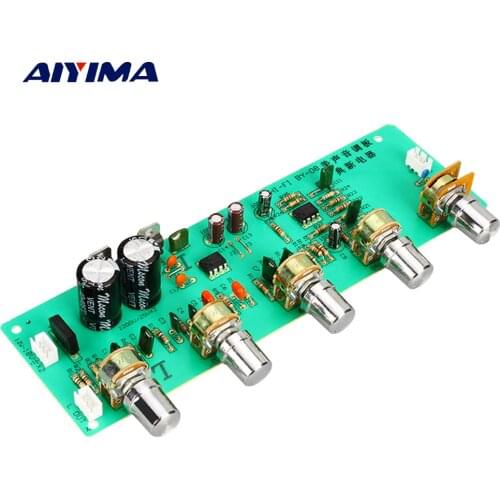 AIYIMA 2.0 HIFI AN4558 Audio Preamplifier Board Bass Midrange Treble Balance adjustable Audio Preamp Board With Tone Control