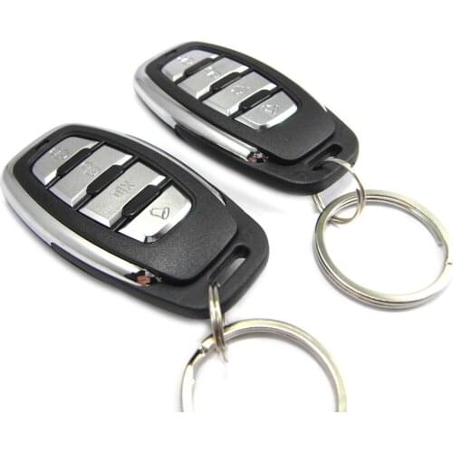 Car Auto Universal Keyless Entry System Button Start Stop LED Keychain Central Kit Window Door Lock with Remote Control 4 Button