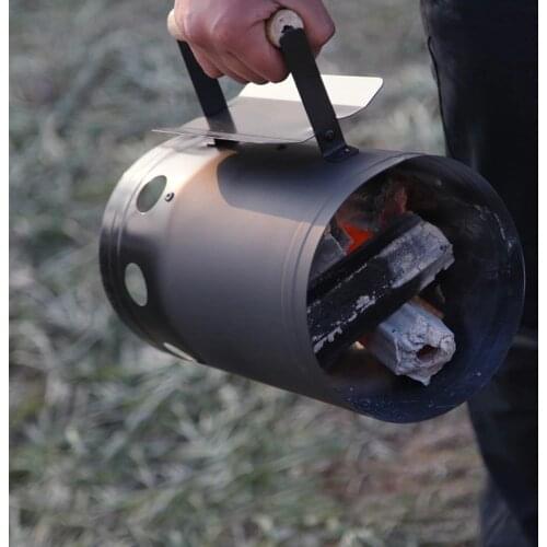 Barbecue Tools Fast Point Charcoal Ignition Barrels Carbon Stove Ignition Outdoor Barbecue Tools Bamboo Chimney Starter