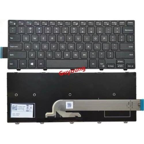 For Dell Inspiron 14-3000 Serie 3441 3442 3443 3451 3452 3458 3459 5447 Keyboard with Frame US No Backlit English US
