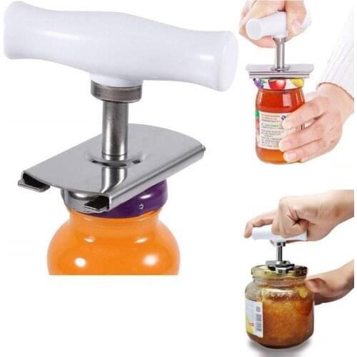 1Pcs Can Opener,Adjustable Manual Stainless Steel Easy Can Jar Opener for 1-4 Inches Cap Lid Openers Tool Kitchen Gadgets