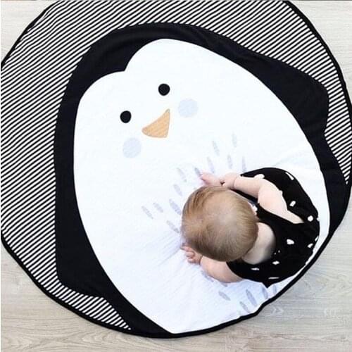 INS Penguin Baby Play Mat Cotton Soft Baby Summer Sleeping Mats Crawling Blanket Game Pad Floor Carpet Baby Room Decor