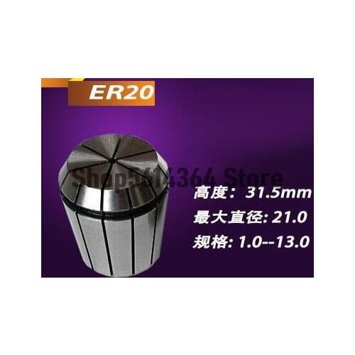 Round Chuck Mill Stainless Steel Spring Collet ER20 ER-20 1.0-13