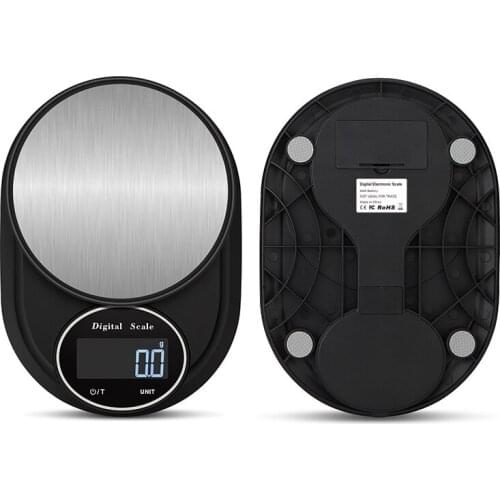 Kitchen Scale LCD Display High Precision Stainless Steel Drawing Process Baking Portable Mini Electronic Scale Measuring Tools