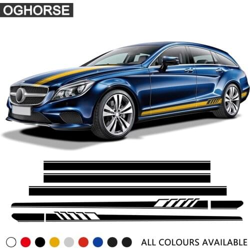 Edition 1 Door Side Stripes Skirt Sticker Decal For Mercedes Benz CLS Class W219 C219 W218 C218 X218 C257 CLS63 AMG Accessories
