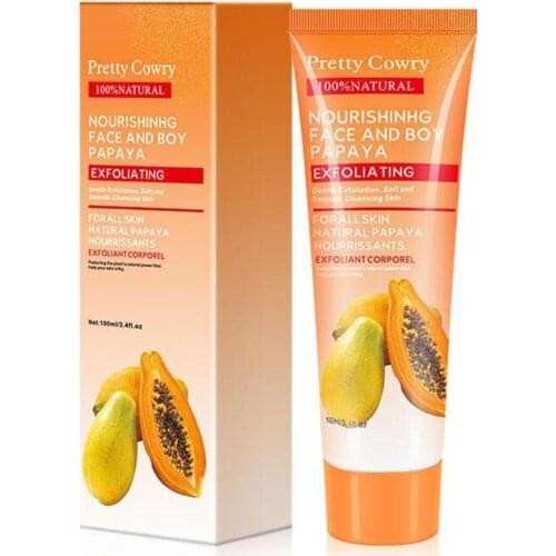 100g Papaya Deep Cleansing Exfoliating Peeling Gel Moisturizes Face Exfoliating Organic Facial Cream Scrub Cleaner