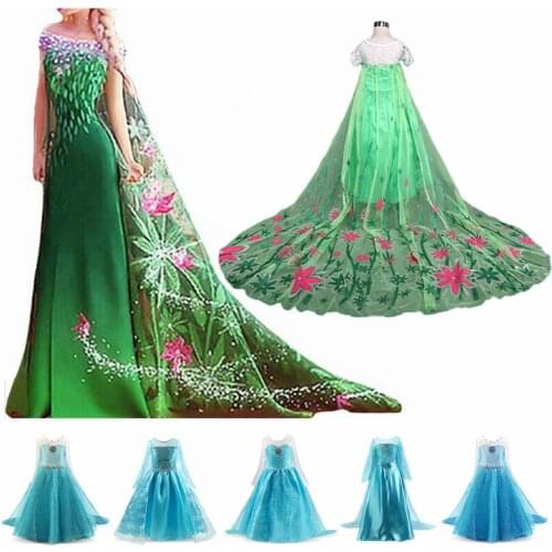 Snow 2 Dress for Girls Carnival Costume New Princess Dress Girl Cosplay Dress 4-10 Years Kids Christmas Performance Clothing