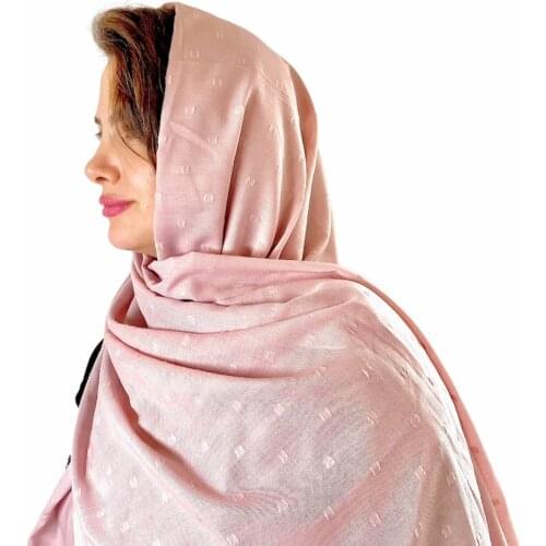 Special for women solid chiffon hijab scarf fashion 2021 Powder Pink Polka Dot soft long shawl ladies Sizes: 180x75