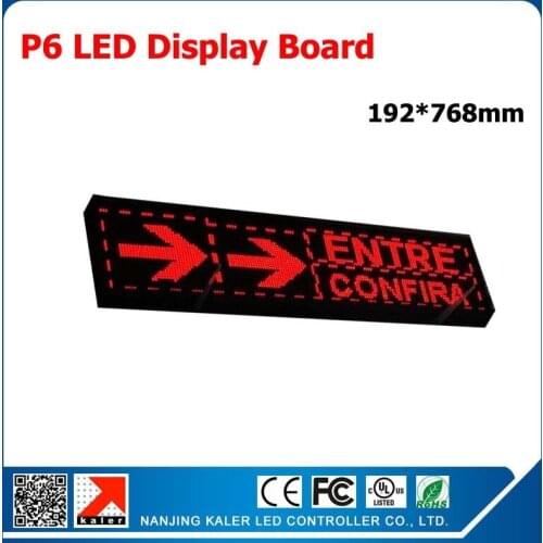 192x768mm full color p6 led panel indoor 3in1 smd 1/8 scan led text display panel for store advertising programmable led signs