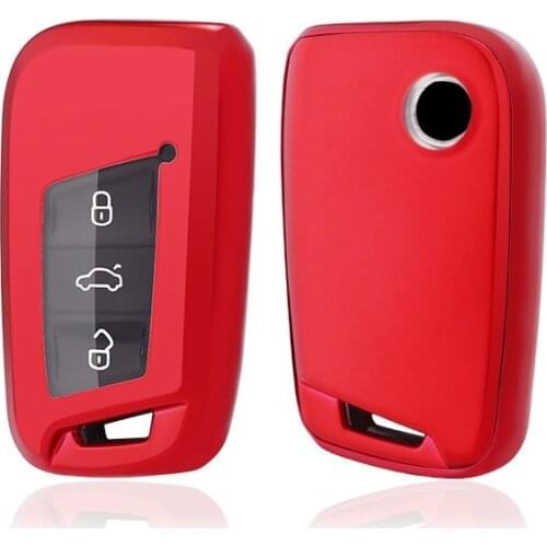 TPU full protect Key Shell Cover Key Case For Volkswagen 2016 2017 2018 Passat B8 Skoda Superb A7