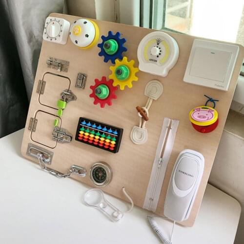 Busy Montessori unlock Toy Essential Educational Sensory Board For Toddlers busyboard intelligence Development Educational