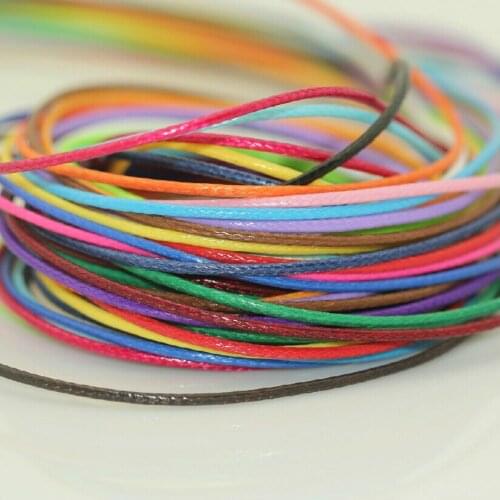 100meters (10colors x10Meters) 1mm Multi Color Polyester Korean wax cord Cords,Ropes,DIY Jewelry Accessory Free Shipping
