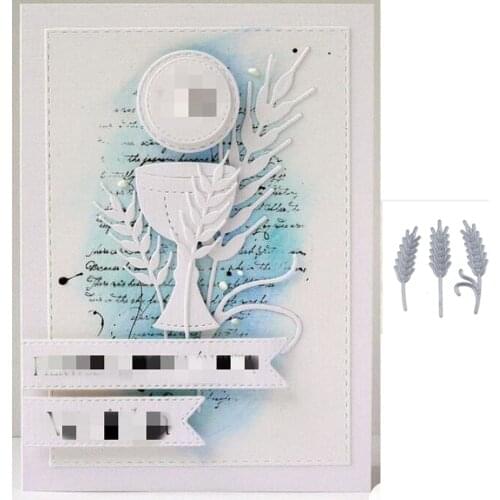 3Pcs Wheat Ears Craft Dies Metal Cutting Die Scrapbooking Stamps Embossing Paper Cards Template Stencil DIY New Dies for 2020