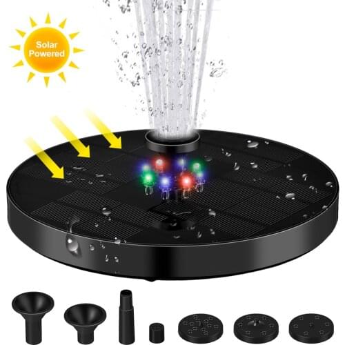 3W /4W Solar Fountain Pump LED Colorful Light Swimming Pool Floating Water Panel Fountain Pump Waterfall Pond Garden Decoration