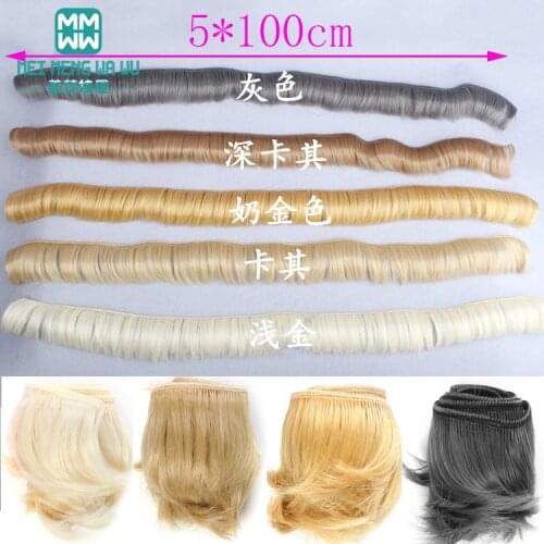 5cm*100CM Dolls Accessories color wigs for 1/3 1/4 SD/BJD diy Modification bangs hairstyle