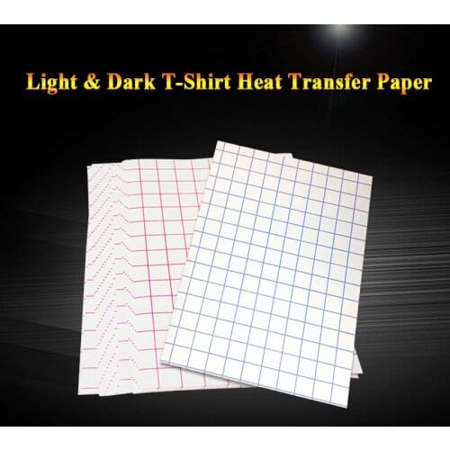 A4 T-Shirt Sublimation Heat Transfer Photo Paper Light dark black Fabric Transfer Paper for Cotton Garment