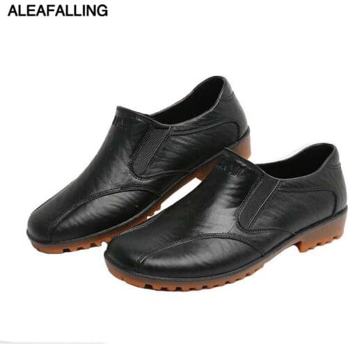 Aleafalling Mens Rain Boots Waterproof Shoes Unisex Outdoor Garden Kitchen Men Anti-skip Shoes Boys Car Washing Shoes AW02