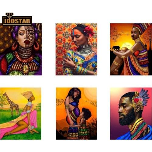 Black people 5D diamond painting wall stickers full diamond diamond embroidery colorful home decoration room chrismas gift