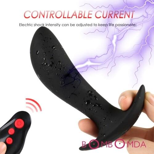 Electric Shock Anal Vibrator For Men Masturbator Wireless Remote Dildo Butt Plug Sex Toys For Men Prostate Massager Sex Shops