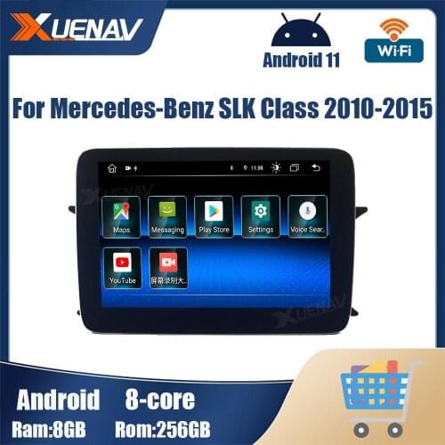Android 11 Car dvd radio multimedia For Mercedes Benz SLK Class 2010 2011 2012 2013 2014 2015 GPS Navigation 2 din