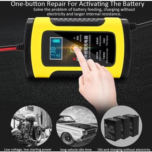 12V 6Amp Automotive Smart Battery Charger/Maintainer for Car, Truck, Motorcycle, Lawn Mower, Boat, RV, SUV, ATV and More