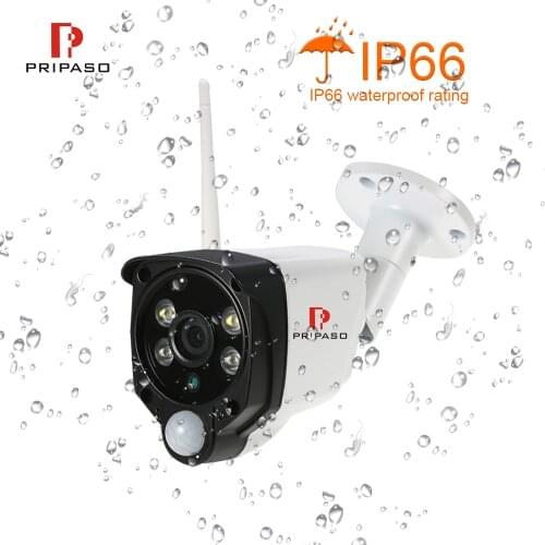 Pripaso Wireless Security Camera 1080P Full HD Outdoor Weatherproof WiFi Surveillance Camera PIR Motion Sensors Night Vision Cam