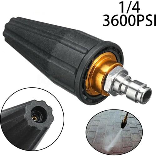 Black Spray Nozzle High Pressure 1/4\" Quick Connect Rotary tool 3600 PSI